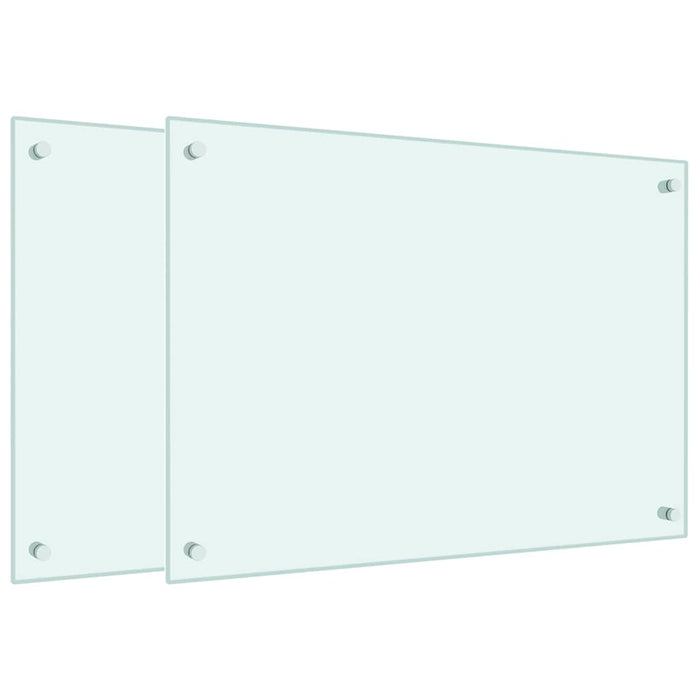 Panou antistropi bucătărie 2 buc. alb 70x50cm sticlă securizată - WALTI WALTI