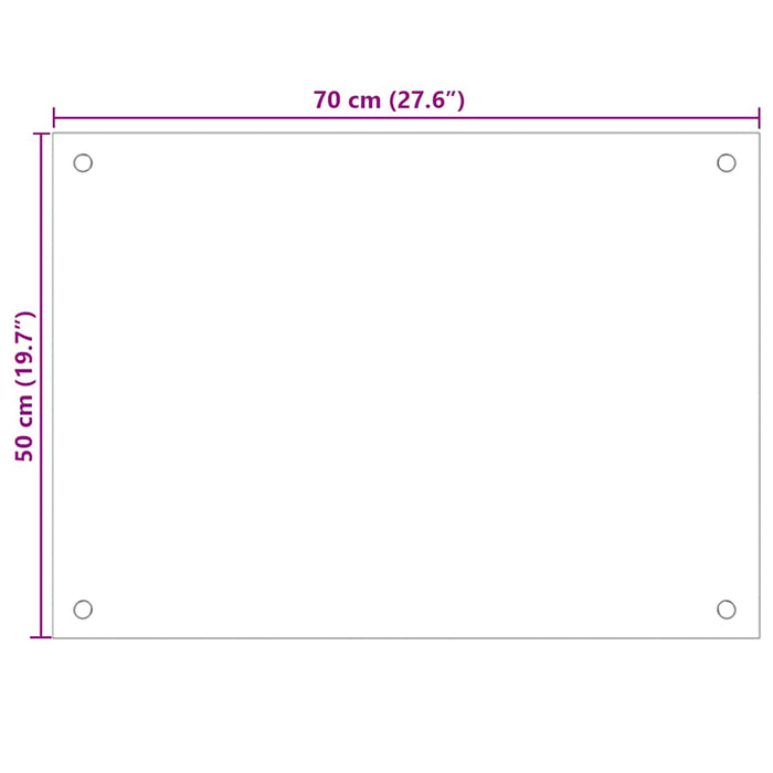 Panou antistropi bucătărie 2 buc. alb 70x50cm sticlă securizată - WALTI WALTI