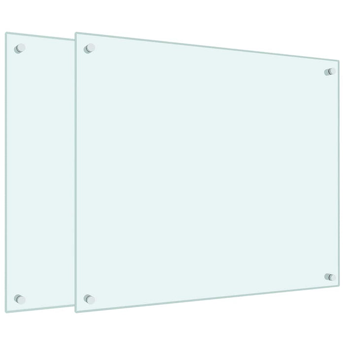 Panou antistropi bucătărie 2 buc. alb 70x60cm sticlă securizată - WALTI WALTI