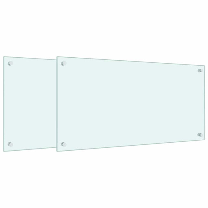 Panou antistropi bucătărie 2 buc. alb 80x40cm sticlă securizată - WALTI WALTI