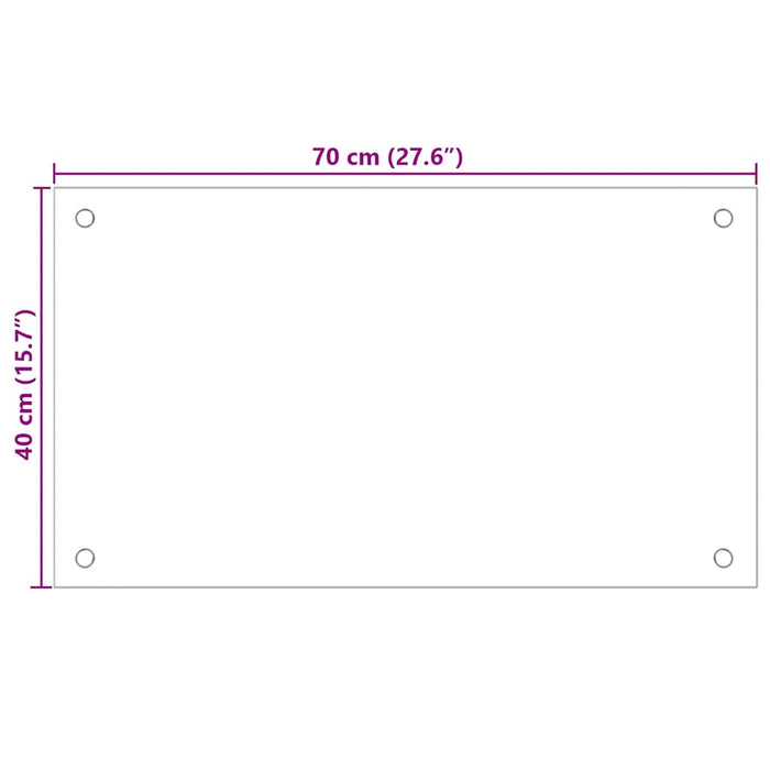 Panou antistropi bucătărie 2 buc. transparent 70x40 cm sticlă - WALTI WALTI