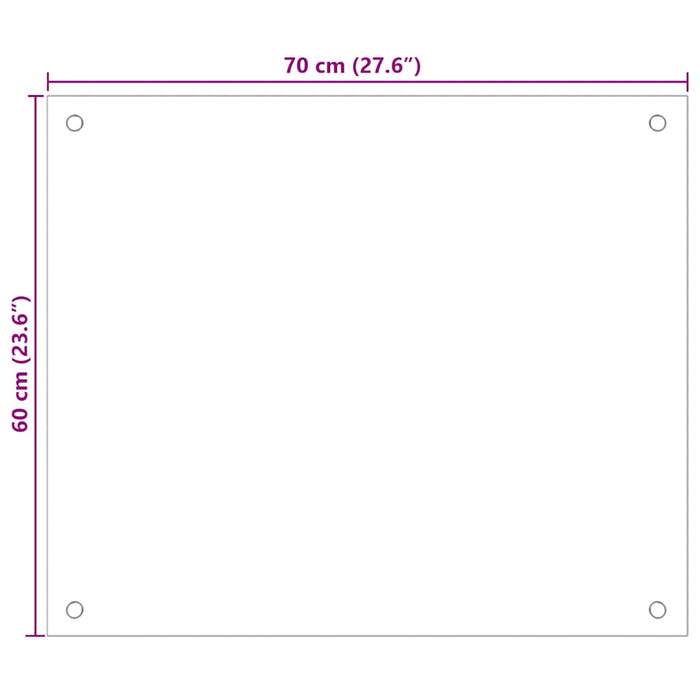 Panou antistropi bucătărie 2 buc. transparent 70x60 cm sticlă - WALTI WALTI
