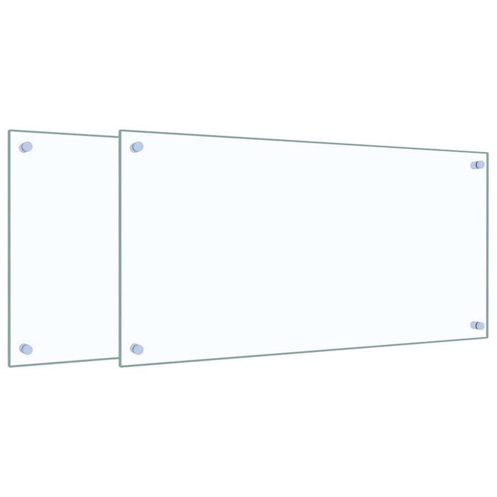 Panou antistropi bucătărie 2 buc. transparent 80x40 cm sticlă - WALTI WALTI