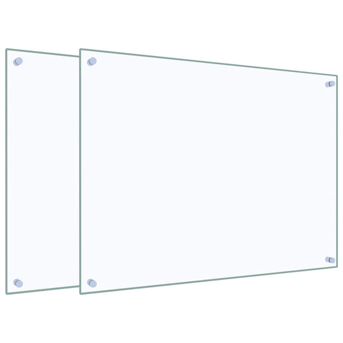 Panou antistropi bucătărie 2 buc. transparent 80x60 cm sticlă - WALTI WALTI
