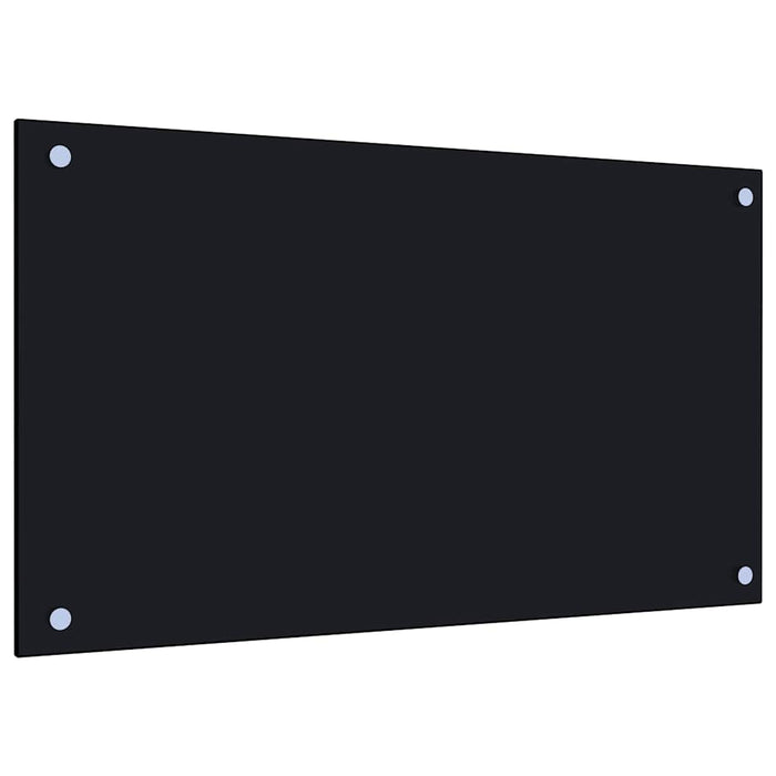Panou antistropi bucătărie 2 buc. negru 70x40cm sticlă securiz. - WALTI WALTI