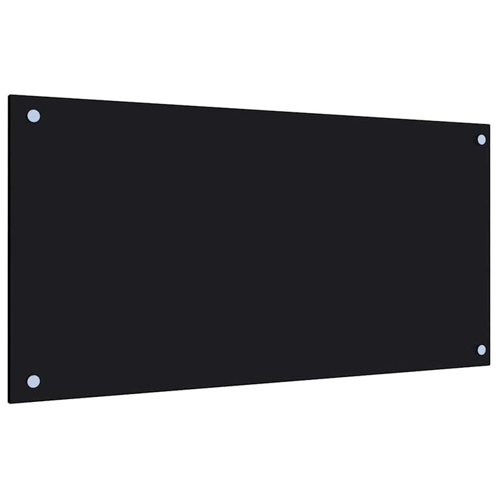 Panou antistropi bucătărie 2 buc. negru 80x40cm sticlă securiz. - WALTI WALTI