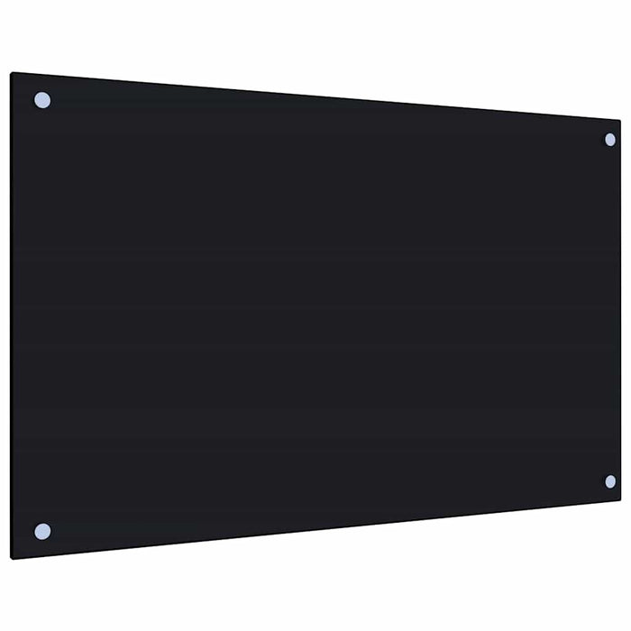 Panou antistropi bucătărie 2 buc. negru 80x50cm sticlă securiz. - WALTI WALTI