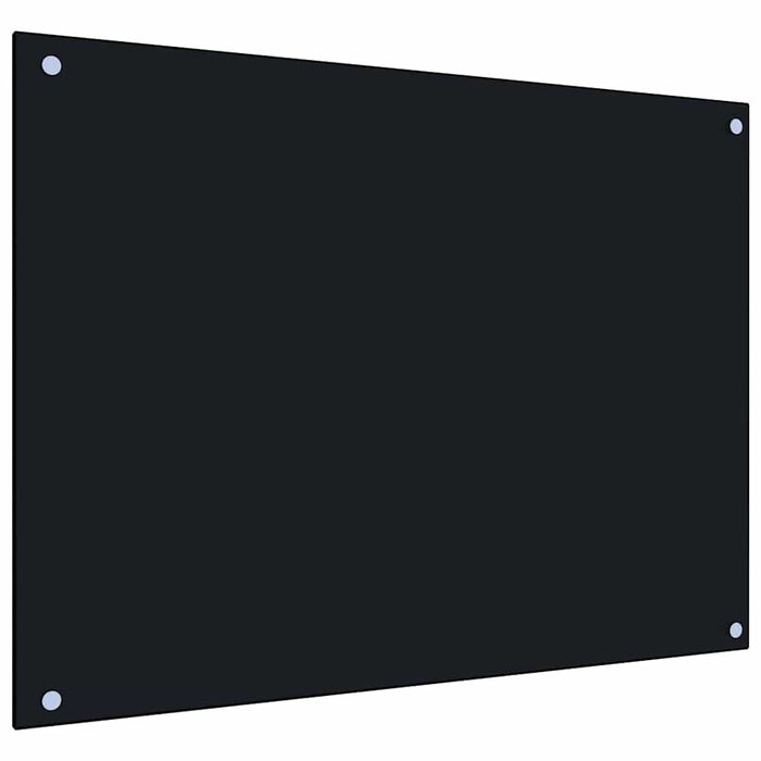 Panou antistropi bucătărie 2 buc. negru 80x60cm sticlă securiz. - WALTI WALTI