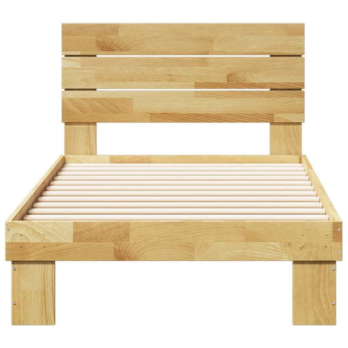 Cadru pat cu tăblie fără saltea 75x190 cm lemn masiv de stejar - WALTI WALTI