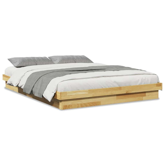 Cadru de pat fără saltea 150x200 cm din lemn masiv de stejar - WALTI WALTI