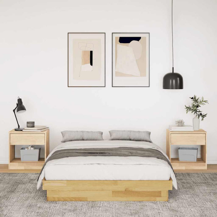 Cadru de pat fără saltea 120x200 cm din lemn masiv de stejar - WALTI WALTI