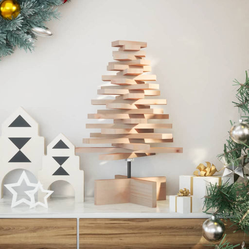 Brad de Crăciun din lemn decorativ, 60 cm, lemn de pin masiv - WALTI WALTI