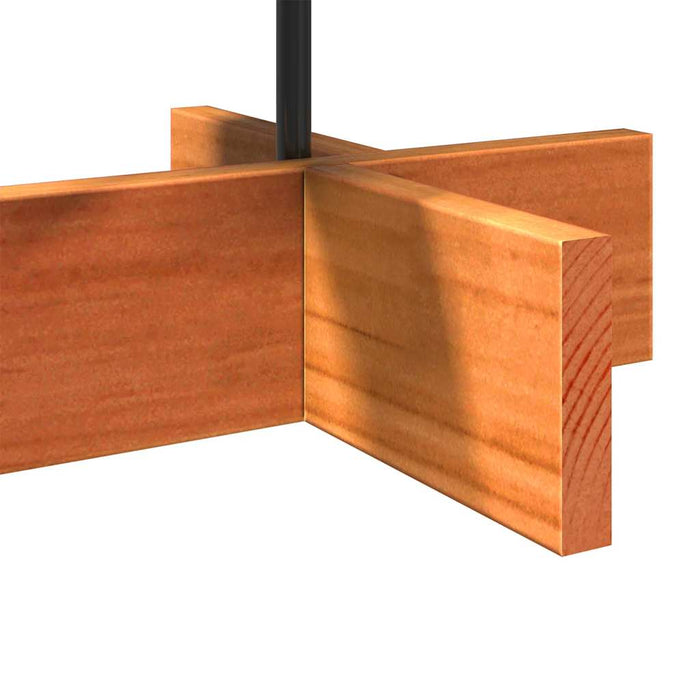 Brad de Crăciun decorativ, maro ceruit, 60 cm, lemn pin masiv - WALTI WALTI