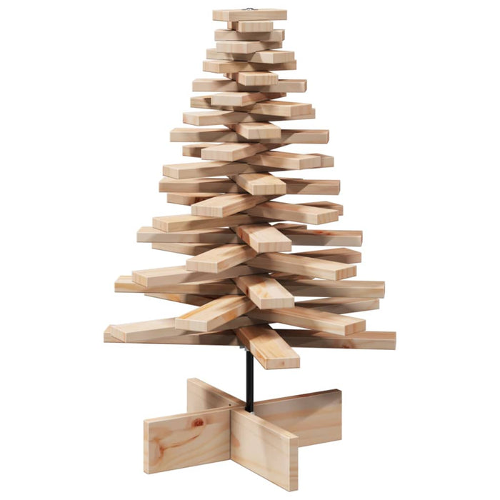 Brad de Crăciun din lemn decorativ, 80 cm, lemn de pin masiv - WALTI WALTI