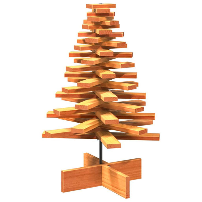 Brad de Crăciun decorativ, maro ceruit, 80 cm, lemn pin masiv - WALTI WALTI