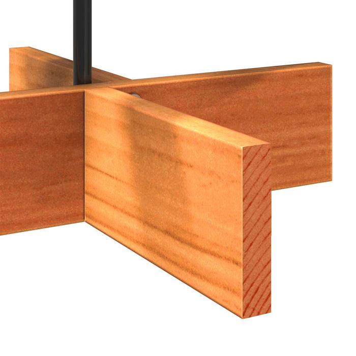 Brad de Crăciun decorativ, maro ceruit, 80 cm, lemn pin masiv - WALTI WALTI