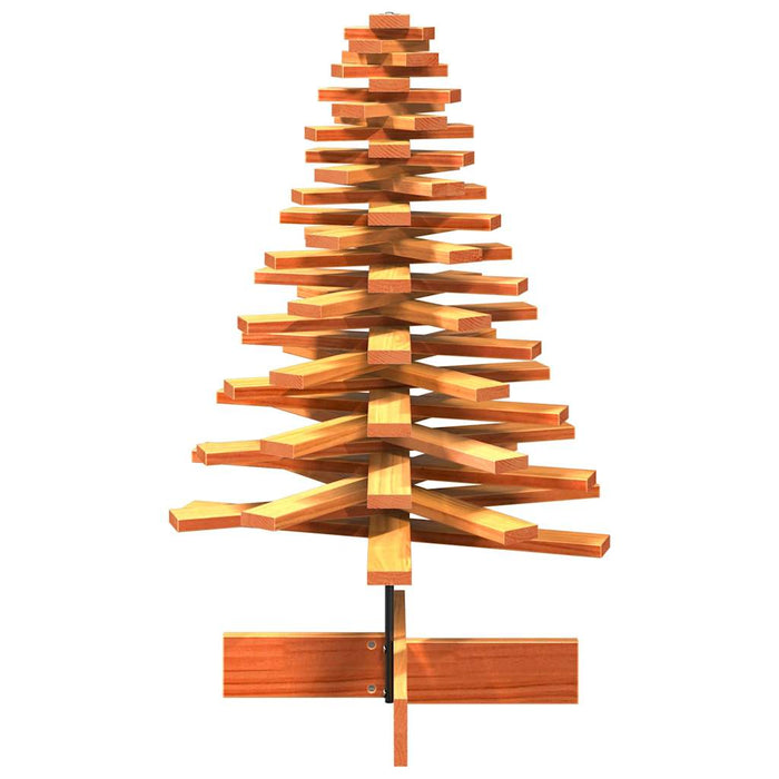 Brad de Crăciun decorativ, maro ceruit, 100 cm, lemn pin masiv - WALTI WALTI