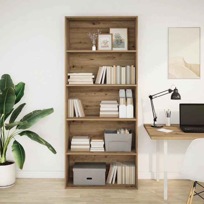 Bibliotecă, stejar artizanal, 80x30x189 cm, lemn prelucrat - WALTI WALTI