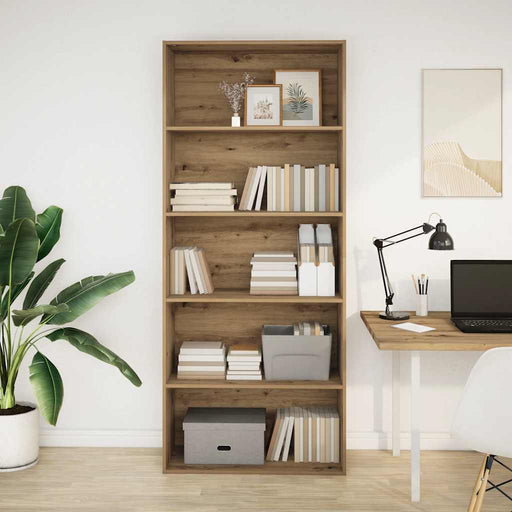 Bibliotecă, stejar artizanal, 80x30x189 cm, lemn prelucrat - WALTI WALTI