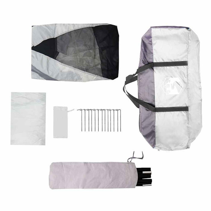 Cort de piscină cu pereți detașabili, gri 512x458 cm - WALTI WALTI