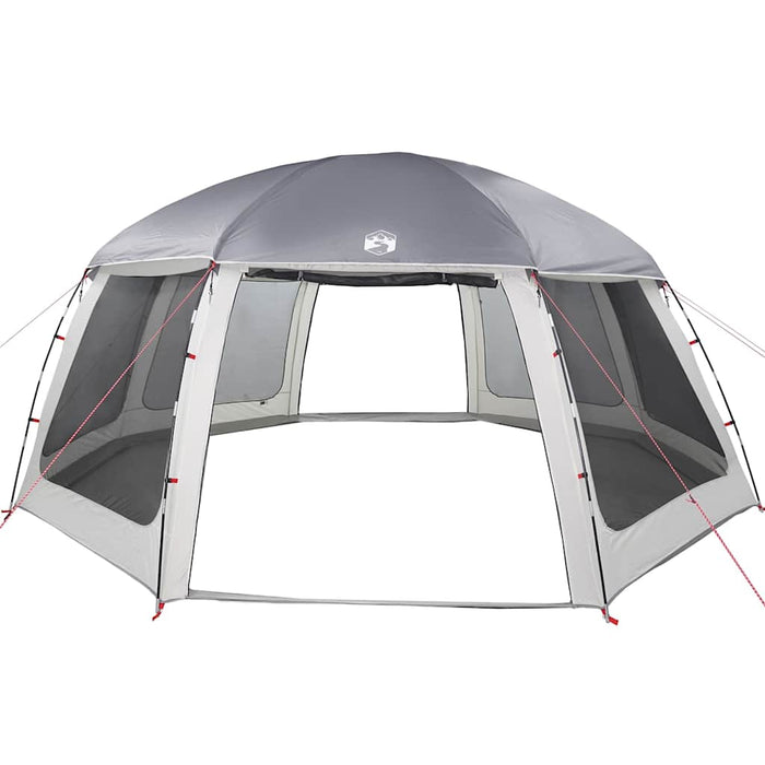 Cort de piscină cu pereți detașabili și plasă gri 612x612 cm - WALTI WALTI