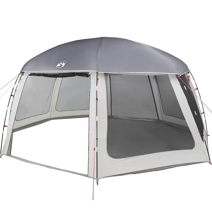 Cort de piscină cu pereți detașabili și plasă gri 612x612 cm - WALTI WALTI