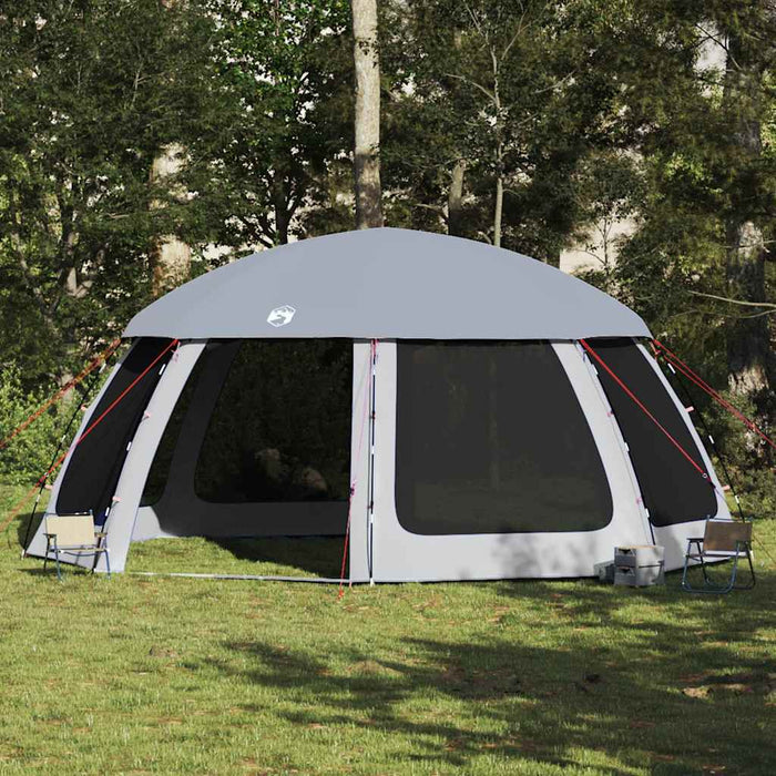 Cort de piscină cu pereți detașabili și plasă gri 612x612 cm - WALTI WALTI