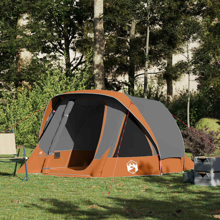 Cabină cort de camping 4 persoane gri și portocaliu impermeabil - WALTI WALTI