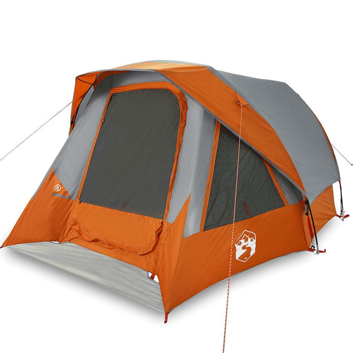 Cort de camping pentru 6 persoane, gri/portocaliu, impermeabil - WALTI WALTI