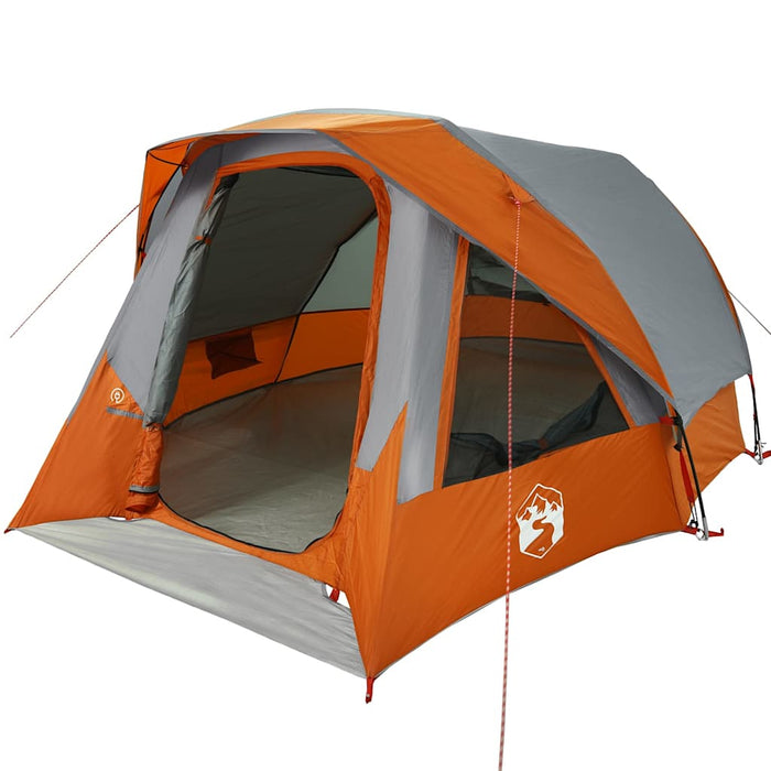 Cort de camping pentru 6 persoane, gri/portocaliu, impermeabil - WALTI WALTI