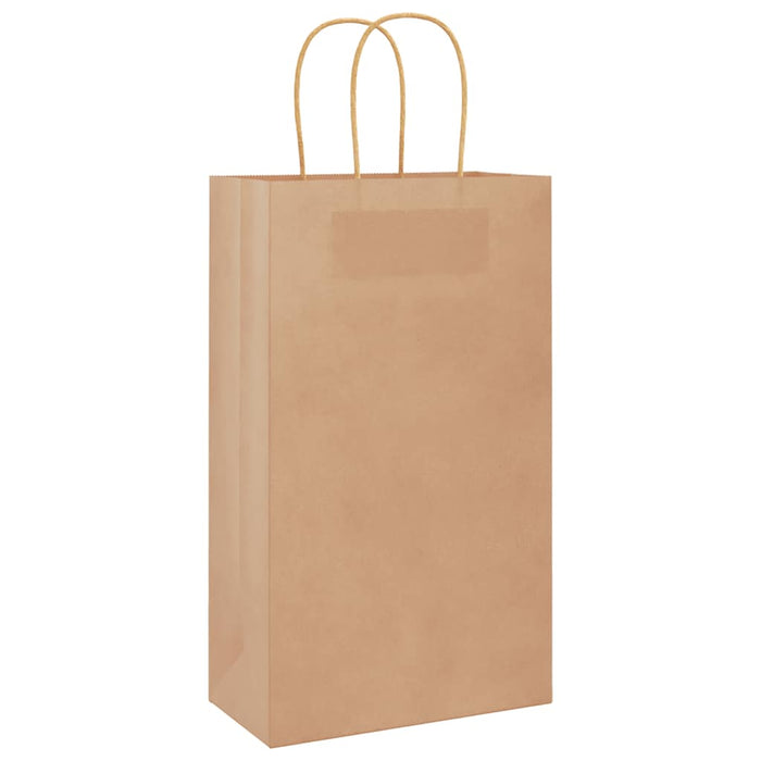 Pungi de hârtie 50 buc cu mânere maro 21x11x36 cm WALTI