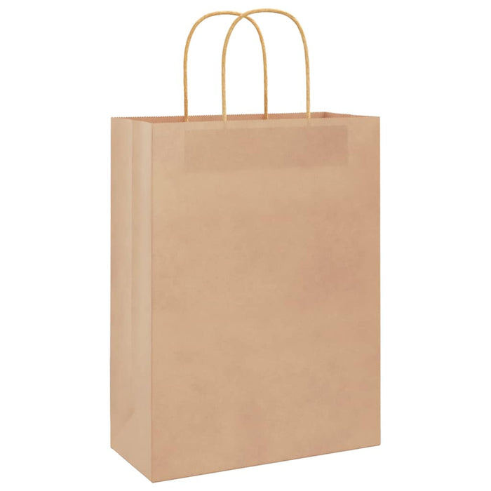 Pungi de hârtie 250 buc cu mânere maro 26x12x35 cm - WALTI WALTI
