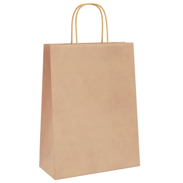 Pungi de hârtie 250 buc cu mânere maro 26x12x35 cm - WALTI WALTI
