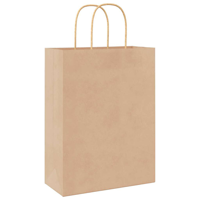 Pungi de hârtie 250 buc cu mânere maro 26x12x35 cm - WALTI WALTI