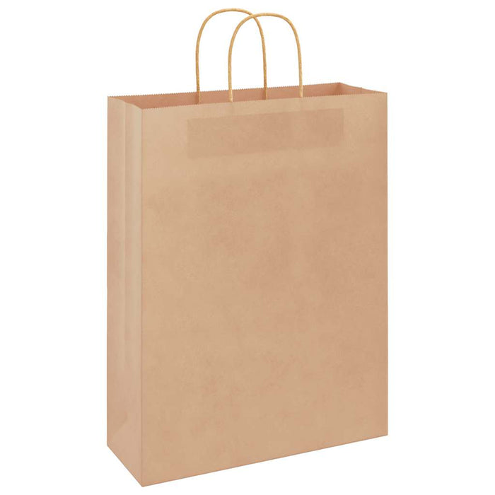 Pungi de hârtie 250 buc cu mânere maro 32x12x42 cm - WALTI WALTI