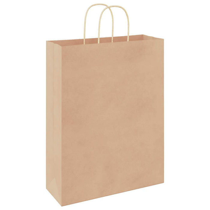 Pungi de hârtie 250 buc cu mânere maro 32x12x42 cm - WALTI WALTI
