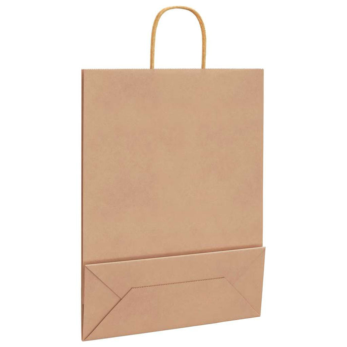 Pungi de hârtie 250 buc cu mânere maro 32x12x42 cm - WALTI WALTI