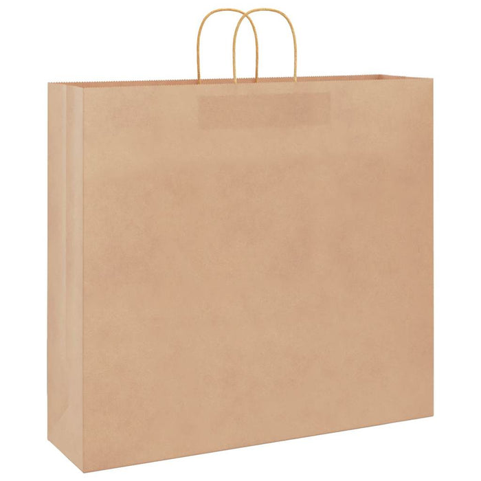 Pungi de hârtie 250 buc cu mânere maro 54x15x49 cm WALTI