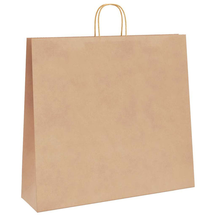 Pungi de hârtie 250 buc cu mânere maro 54x15x49 cm WALTI