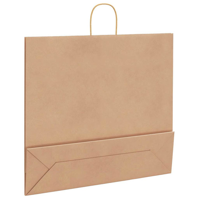Pungi de hârtie 250 buc cu mânere maro 54x15x49 cm WALTI