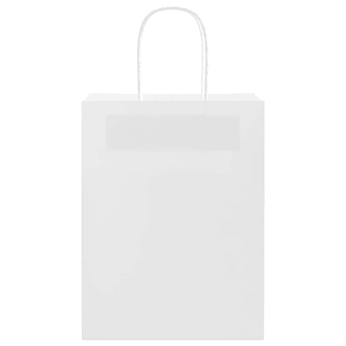Pungi de hârtie 50 buc cu mânere albe 21x11x28 cm WALTI