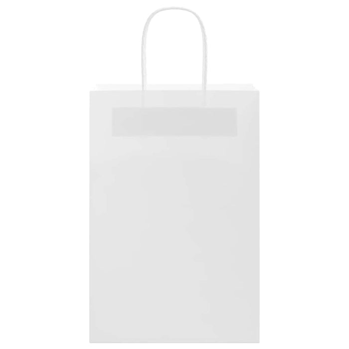 Pungi de hârtie 50 buc cu mânere albe 21x11x31 cm WALTI