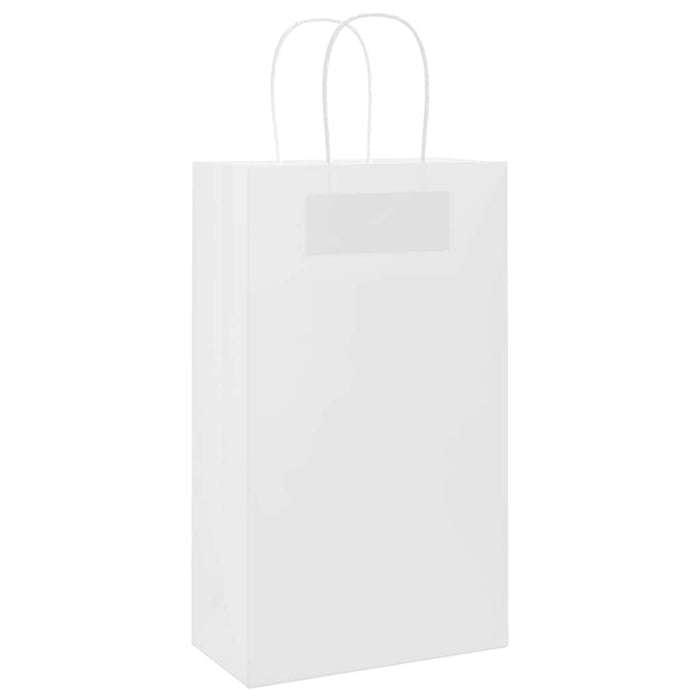 Pungi de hârtie 50 buc cu mânere albe 21x11x36 cm - WALTI WALTI