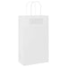 Pungi de hârtie 50 buc cu mânere albe 21x11x36 cm - WALTI WALTI