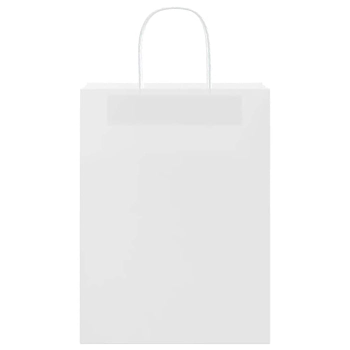 Pungi de hârtie 50 buc cu mânere albe 26x12x35 cm WALTI