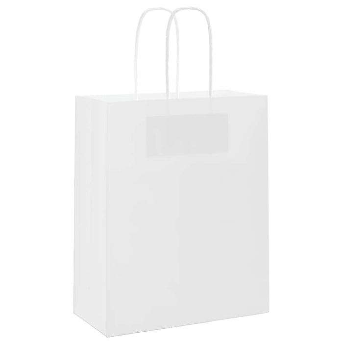 Pungi de hârtie 250 buc cu mânere albe 18x8x22 cm - WALTI WALTI
