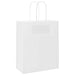 Pungi de hârtie 250 buc cu mânere albe 18x8x22 cm - WALTI WALTI