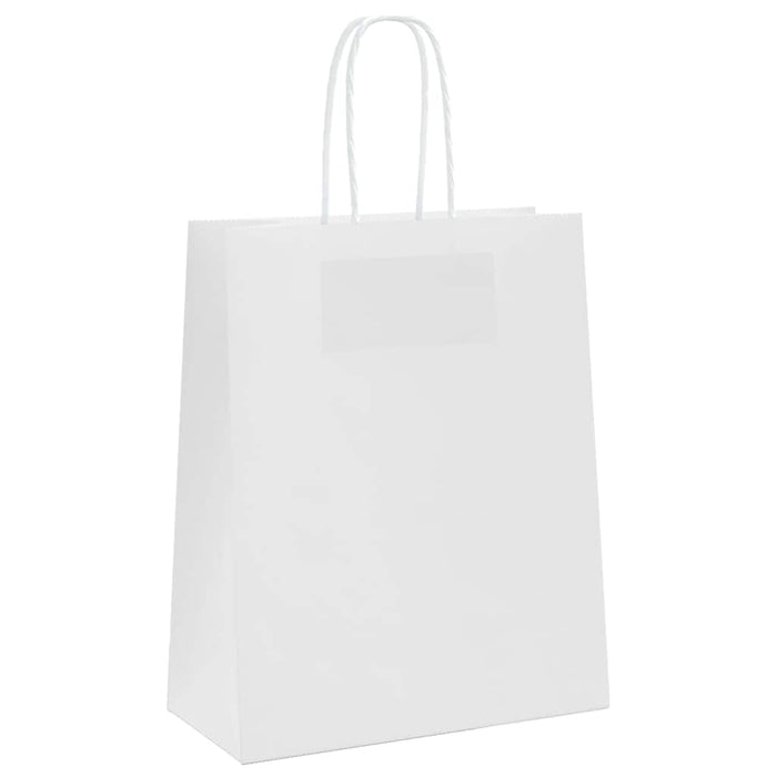 Pungi de hârtie 250 buc cu mânere albe 18x8x22 cm - WALTI WALTI