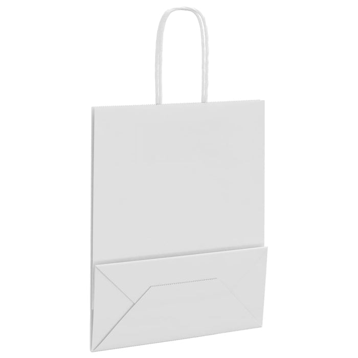 Pungi de hârtie 250 buc cu mânere albe 18x8x22 cm - WALTI WALTI