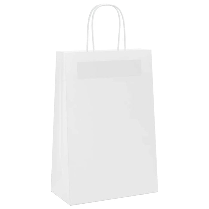 Pungi de hârtie 250 buc cu mânere albe 21x11x31 cm - WALTI WALTI